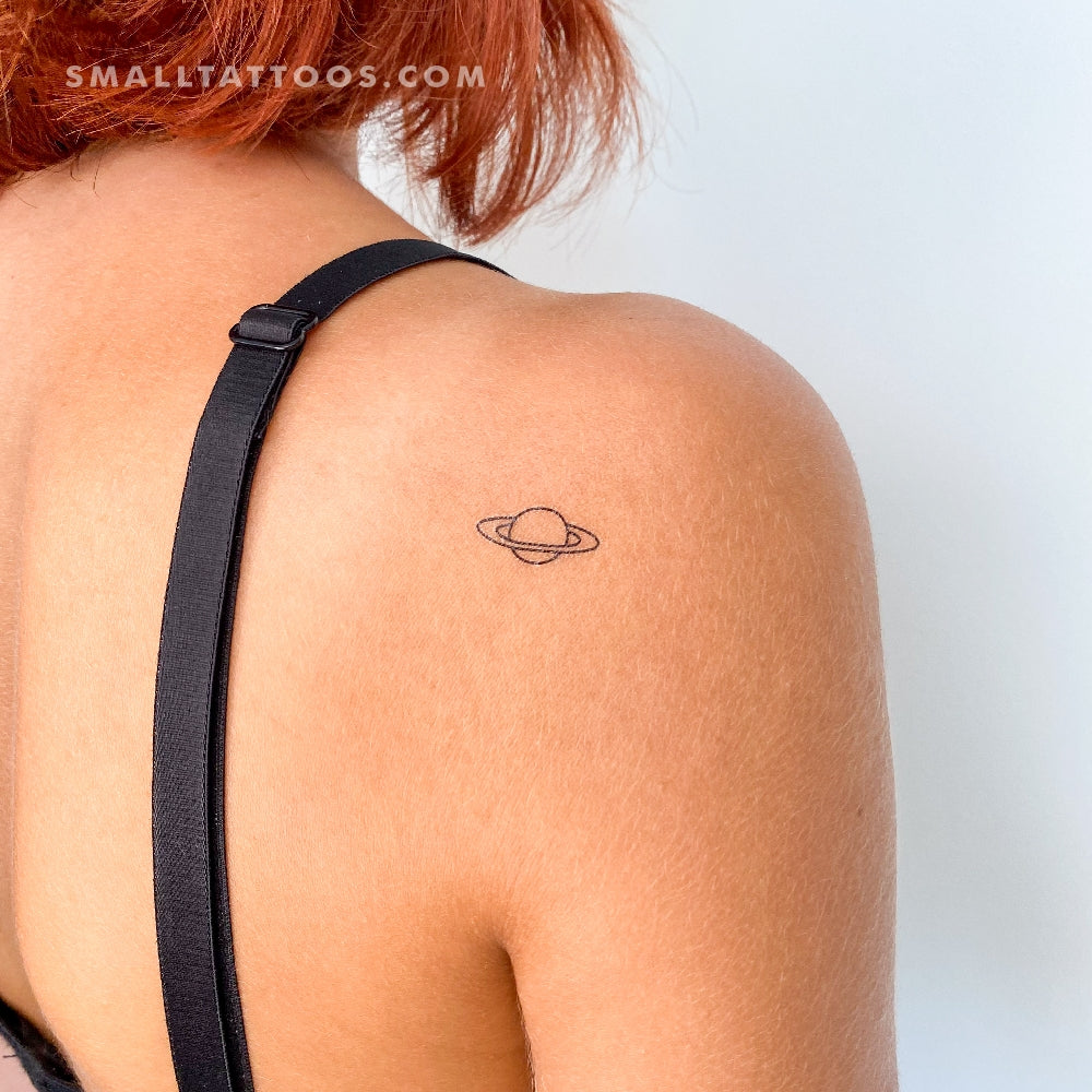 Small Saturn Temporary Tattoo (Set of 3) – Small Tattoos